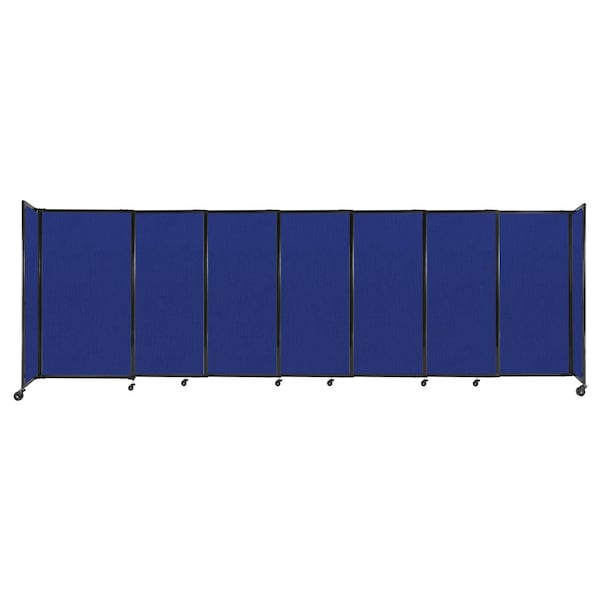 StraightWall Sliding Portable Partition 15'6" x 5' Royal Blue Fabric